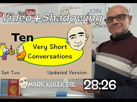 10 Very Short Conversations - set 2 (live shadowing lesson + video) | Mark Kulek - ESL