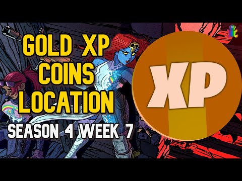 All GOLD XP COIN Locations Season 4 Week 7