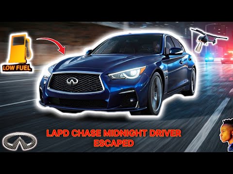 STOLEN Infiniti Q50 "STOPS to get GAS mid Police Chase w/ LAPD
