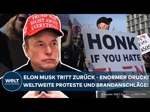 ELON MUSK: Rücktritt aus DOGE und Regierung! Weltweite Demos und Anschläge beim "Tesla Takedown"