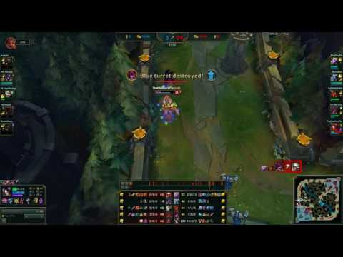 Fed Irelia tower dives Riven + Xayah