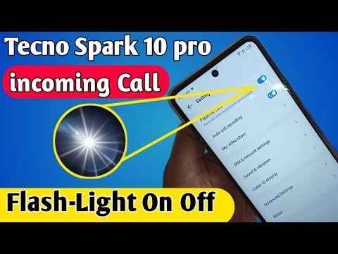 Tecno spark 10 pro incoming call flashlight on off problem