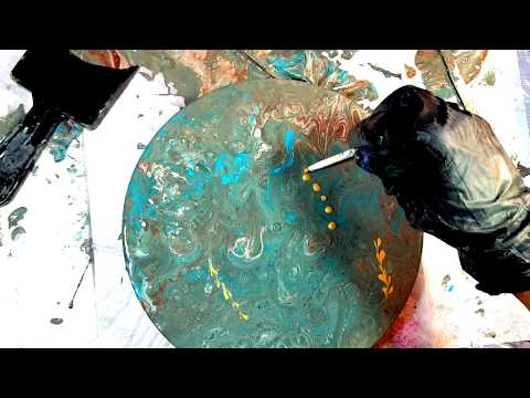 DIY ACRYLIC POUR ON OLD 78 RECORD!