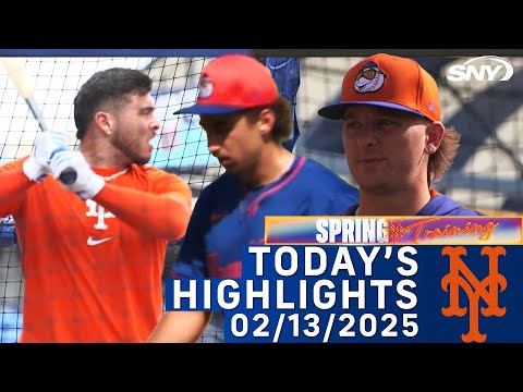 Thumbnail for Brandon Sproat throws BP to Francisco Alvarez, Jett Williams takes the field at Mets practice | SNY by Jett Williams