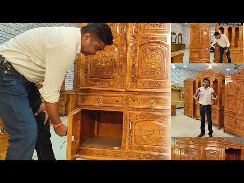 YT907 Wardrobe | Tv Unit | Crockery Unit | Solid Teakwood, Heavy Carving Furniture Video