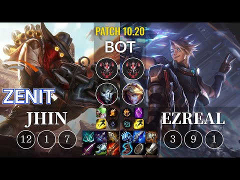 HLE Zenit Jhin vs Ezreal Bot - KR Patch 10.20