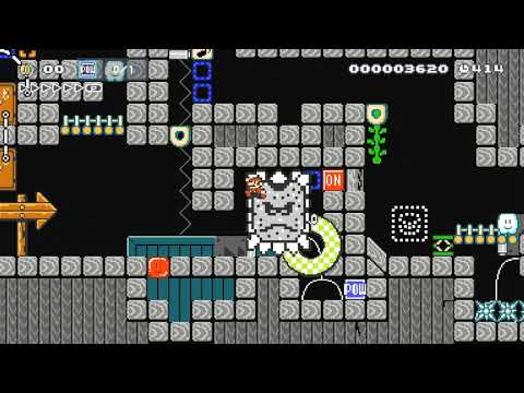 SMB3 Style Super Mario Maker 2 Thwomp Surgery Puzzle Level