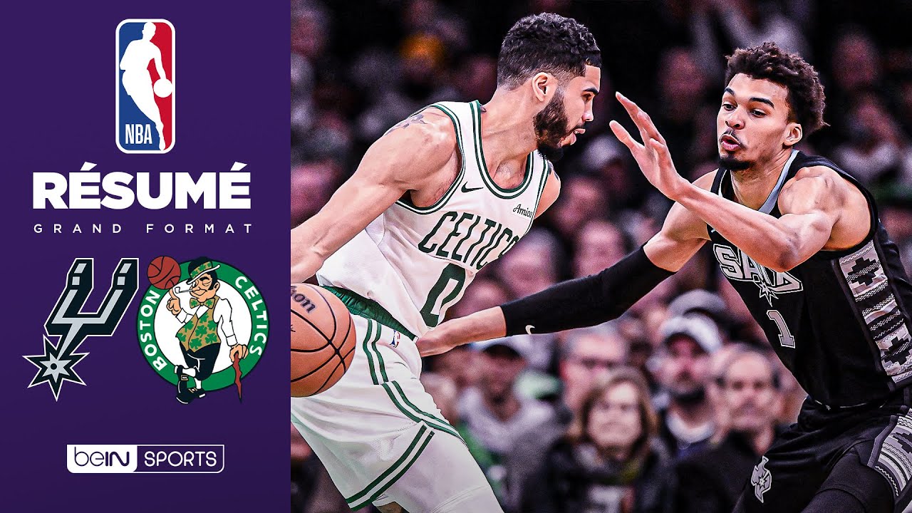 Résumé : Spurs @ Celtics, WEMBANYAMA et TATUM en DOUBLE-DOUBLE avant le All-Star Break