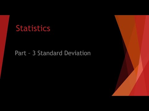 Part - 3 Statistics - What is Standard Deviation in Statistics [Machine Learning]