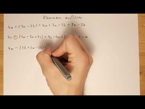 Terme: Klammern auflösen | Mit Stift und Papier