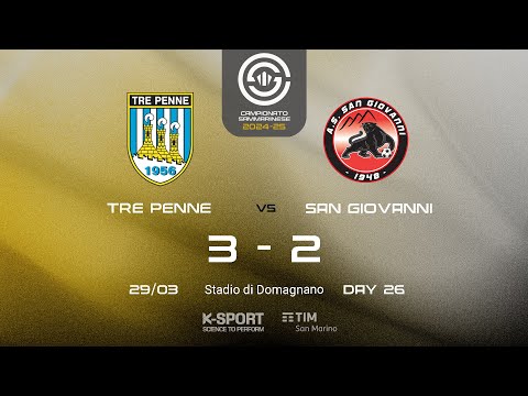 Campionato Sammarinese 2024-25, 26. giornata | HL Tre Penne - San Giovanni 3-2