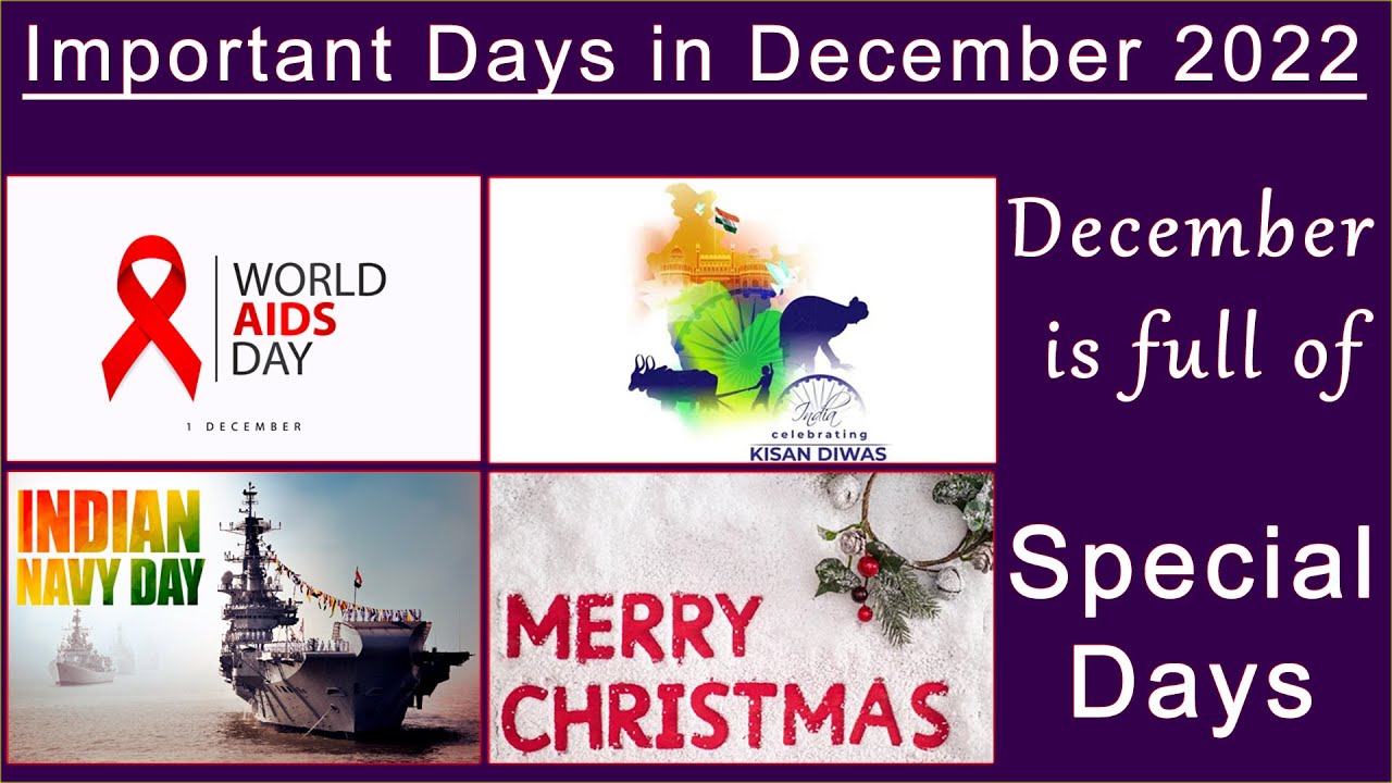 List of Important Days in December 2022. |  