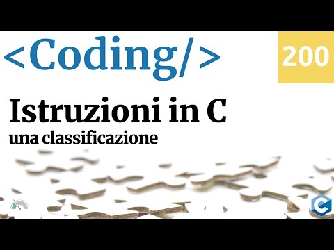 Una classificazione delle istruzioni del C - Video Coding 200