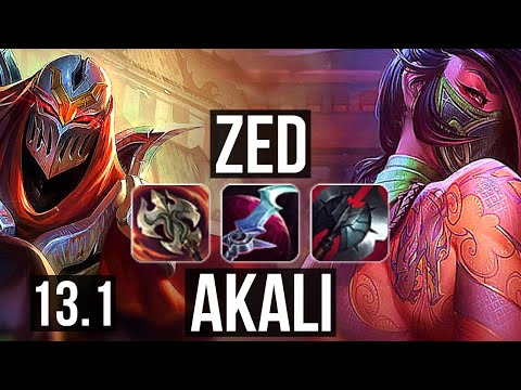 ZED vs AKALI (MID) | 11/0/4, 2.0M mastery, Legendary, 600+ games | EUW Grandmaster | 13.1