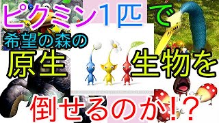 (ピクミン４発売記念)ピクミン１匹で全ての原生生物を倒せるのか！？希望の森編 （ピクミン１）