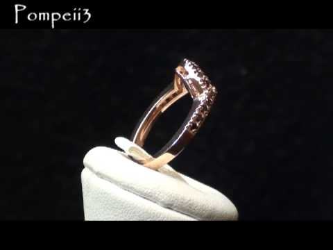 1/4CT Diamond Rose Gold Curved Band Notched Wedding Ring Guard Enhancer 14 Karat