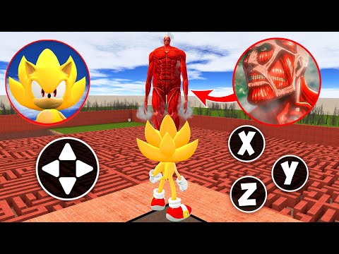 I Became Sonic VS Giant Titan Epic Battle in Garry’s Mod!