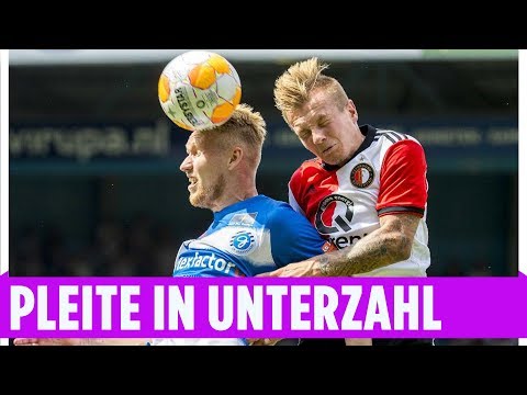 Van Persies Mannschaft mit 2x Gelb-Rot | De Graafschap - Feyenoord 2:0 | Highlights | Eredivisie