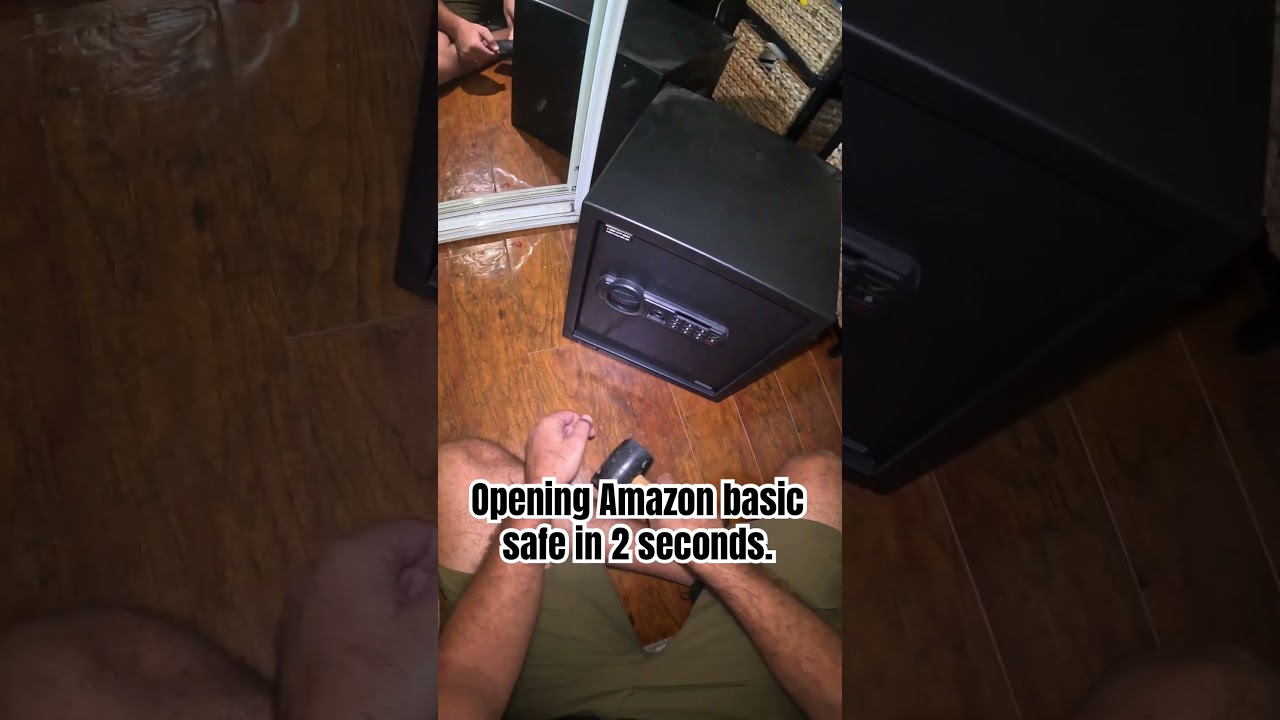 Open Amazon basic safe in 2 seconds. #amazon #amazonbasic #madeinchina #safe #diy #fyp #funny #bang