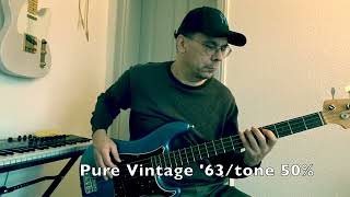 Video thumbnail for FENDER PRECISION BASS PICKUPS - Fender Pure Vintage 63 vs CS 62 (1 min no talking) by Tom PlaysRhythms