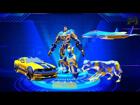 US Police Dog Transform Car Robot Jet Shooting Robot Game 2021 #2 - Android Gameplay