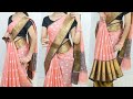 Beautiful Party Wear Tissue Silk Saree Saree Draping With Perfect Saree Pleats For Beginners