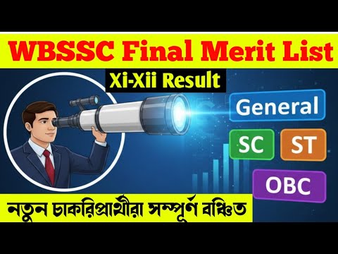 WBSSC SLST XI-XII Final Panel Merit list pdf 2026