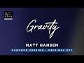Gravity - Matt Hansen (Original Key Karaoke) - Piano Instrumental Cover with Lyrics