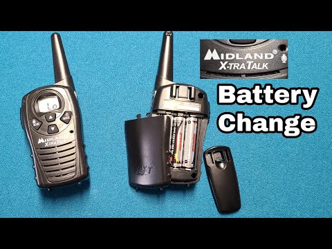 How to remove batteries from Midland X-tra Talk. Walkie-Talkies.