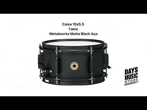 Caixa 10x5,5 Tama Metalworks Matte Black Aço