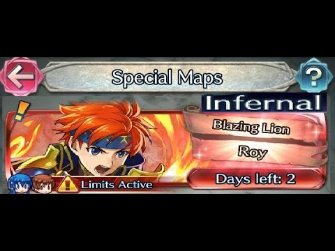 The battle with Limited unit : Vs. Legend! Roy - Infernal (with F2P units SI and Seals)