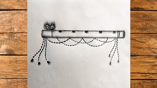 Easy flute drawing || Drawing for beginners || easy drawing || flute drawing step by step