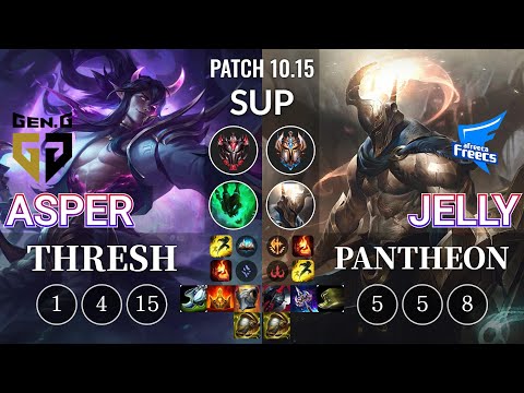 GEN Asper Thresh vs AF Jelly Pantheon Sup - KR Patch 10.15