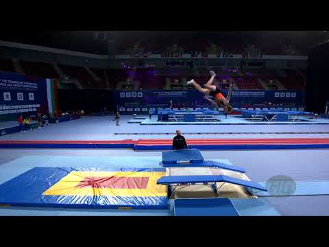 ABRAHAMS Michael (NED) M - 2022 Trampoline Worlds, Sofia (BUL) - Q Double Mini Exercise 2