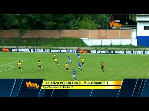 Alianza Petrolera 0 -- 1 Millonarios. Fecha 18 Liga Postobon 2013-II -- Win Sports