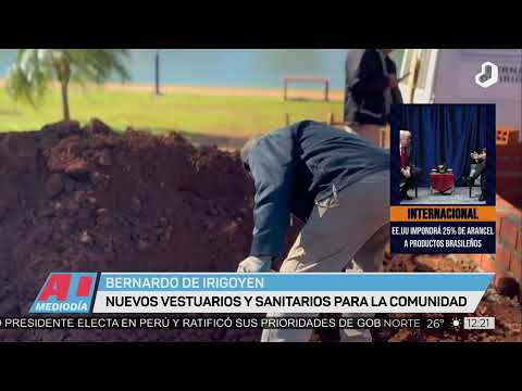 #AlMediodía: avanza la reconstrucción del Anfiteatro del Lago en Bernardo de Irigoyen