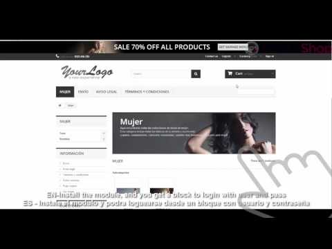 Block My account With login - PrestaShop