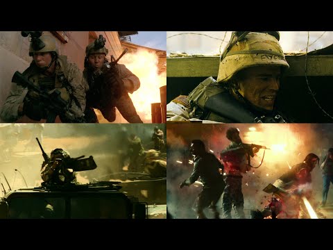 Top 10 [EPIC] modern (XXI) massive battles and special forces movie scenes (war, mass death, heroes)