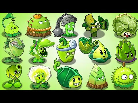 All GREEN Premium Plants LEVEL 1000 Power-Up! vs Big Wave Beach Final Boss - Plants vs Zombies 2 Mod