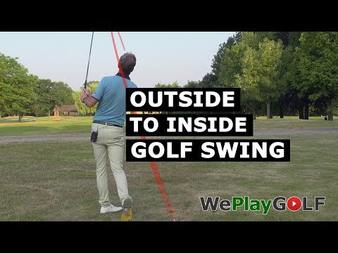 Part of a video titled Outside to Inside golf swing - How can you swing from out to in? - YouTube