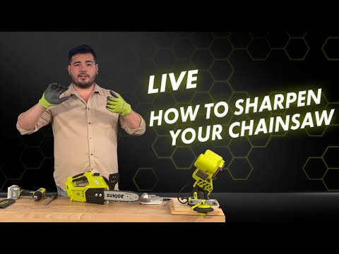 How To Sharpen your Chainsaw with the Sun Joe 24V-CSS-HRP / #Live #2022