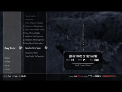 Skyrim_Mordred vs The Ebony Warrior