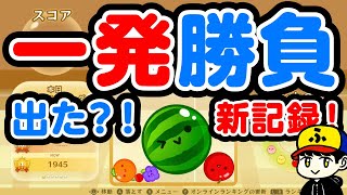 命を燃やせ！一発勝負で新記録を目指す！【スイカゲーム】