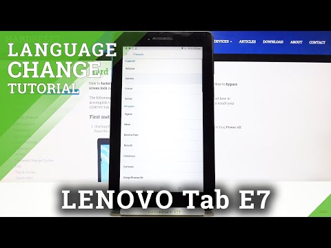 How to Change System Language on LENOVO Tab E7 – Change Input Language