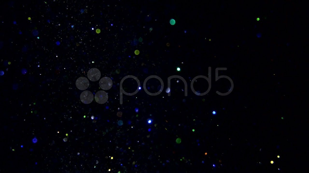 Glitter Bokeh On Black Background. Stock Footage