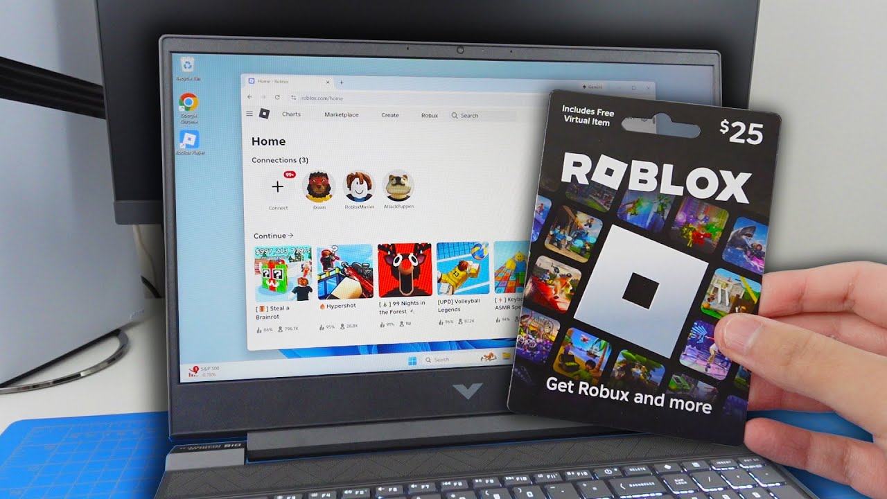 How to REDEEM ROBLOX GIFT CARD on PC/LAPTOP (EASY METHOD)