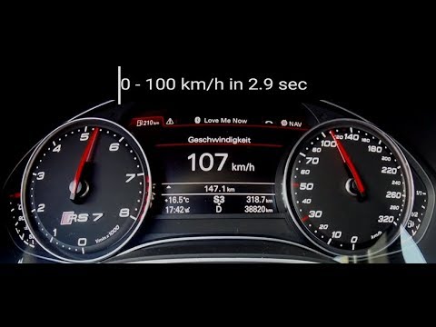The Fastest Audi RS7  750 HP 2017- Acceleration 0-250 km/h -