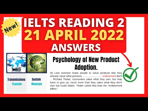 IELTS READING 21 APRIL 2022 WITH ANSWERS