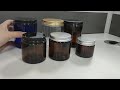 Transparent Brown Blue Face Cream Candle Jar