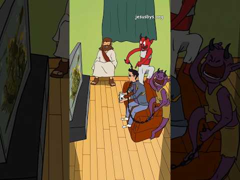 Jesus vs the Video Game Demon #jesus #jesuschrist #jesuslovesyou